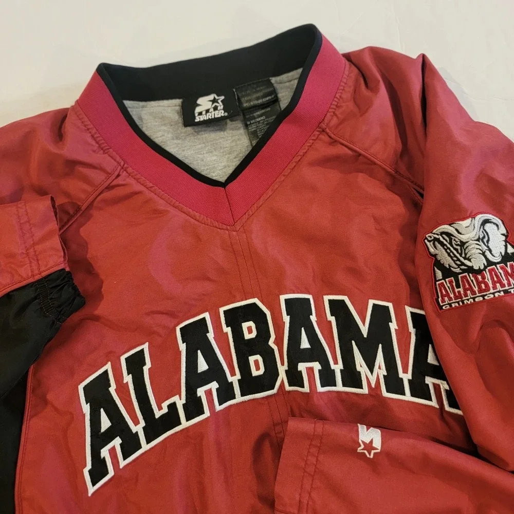 Vintage‎ Starter Alabama Crimson Tide Pullover Windbreaker Jacket Mens Medium M